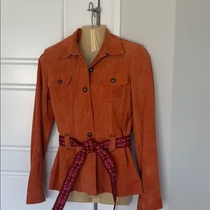 Leather suede jacket